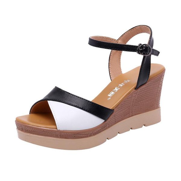 dress shoes color block open head platform sandals 2021 summer high heels ladies ol elegant office wedges 41 42 43, Black
dress shoes color block open head platform sandals 2021 summer high heels ladies ol elegant office wedges 41 42 43, Black