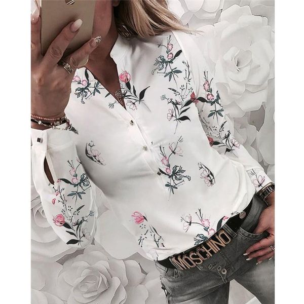 women's blouses & shirts women autumn shirt long sleeve floral print blouse female fashion stand collar button up casual office lady cl, White
women's blouses & shirts women autumn shirt long sleeve floral print blouse female fashion stand collar button up casual office lady cl, White