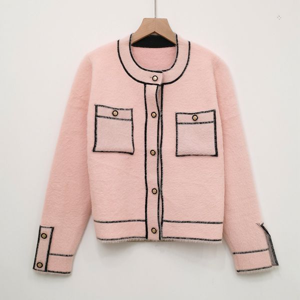1217 2022 runway autumn brand same style sweater cardigan long sleeve crew neck black pink apricot fashion womens clothes womens meiyi, White;black
1217 2022 runway autumn brand same style sweater cardigan long sleeve crew neck black pink apricot fashion womens clothes womens meiyi, White;black