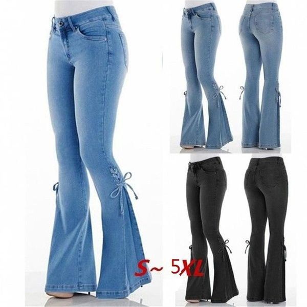 women's jeans listing summer women trousers 2021 stretch lace up flared fashion casual denim pants large size 4xl, Blue
women's jeans listing summer women trousers 2021 stretch lace up flared fashion casual denim pants large size 4xl, Blue