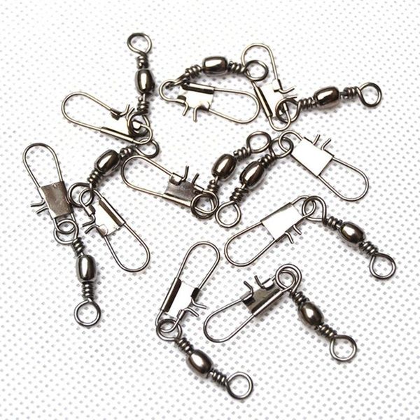 100pcs/lot fishing connector pin bearing rolling swivel stainless steel with snap fishhook lure tackle hooks
100pcs/lot fishing connector pin bearing rolling swivel stainless steel with snap fishhook lure tackle hooks