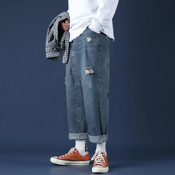 men's jeans washed ripped for men wide-leg straight pants casual trend denim trousers four seasons loose simple nine-point jean -3xl, Blue
men's jeans washed ripped for men wide-leg straight pants casual trend denim trousers four seasons loose simple nine-point jean -3xl, Blue