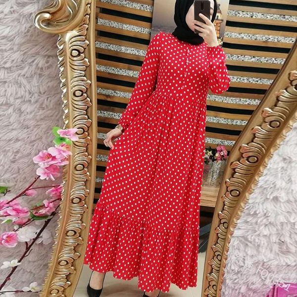 kaftan turkey dubai loose dress long skirt polka dot islamic muslim robe ruffled waist ramadan women's clothing ethnic, Red
kaftan turkey dubai loose dress long skirt polka dot islamic muslim robe ruffled waist ramadan women's clothing ethnic, Red