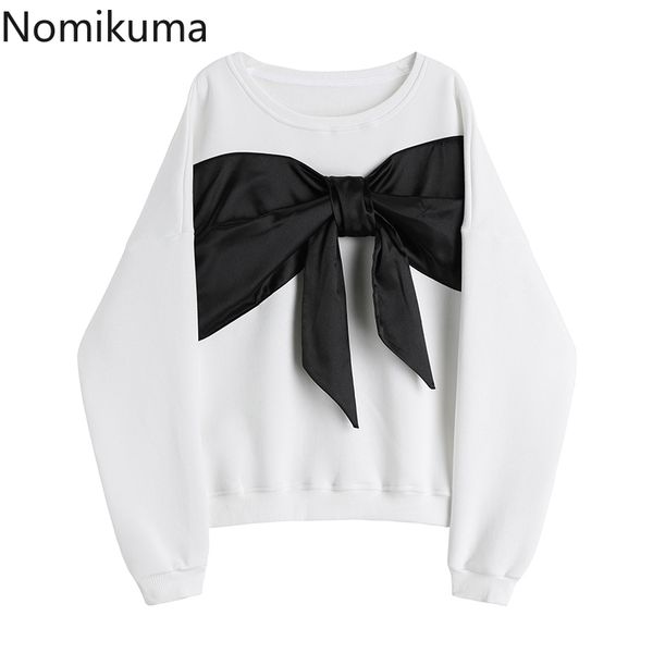 nomikuma spring new women sweatshirt korean hit color bowknot hoodies causal long sleeve o-neck pullover jumpers 6g437 210427, Black
nomikuma spring new women sweatshirt korean hit color bowknot hoodies causal long sleeve o-neck pullover jumpers 6g437 210427, Black