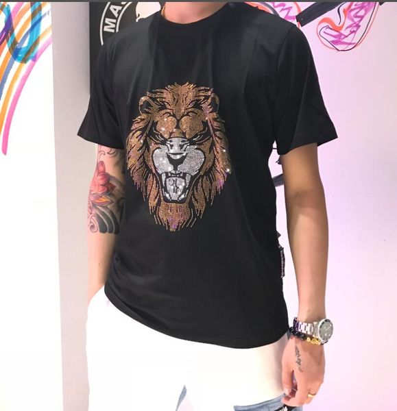 men's t-shirts summer men's hip-hop style animals are sturdy shiny diamond-encrusted black fashion youth short sleeves, White;black
men's t-shirts summer men's hip-hop style animals are sturdy shiny diamond-encrusted black fashion youth short sleeves, White;black