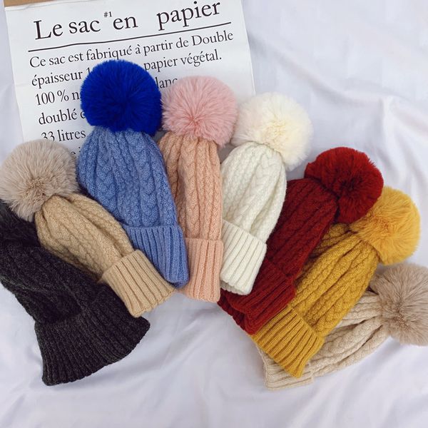 female autumn winter ear protection ins knitted solid color wool ball hat winter twist hat, Black;white
female autumn winter ear protection ins knitted solid color wool ball hat winter twist hat, Black;white