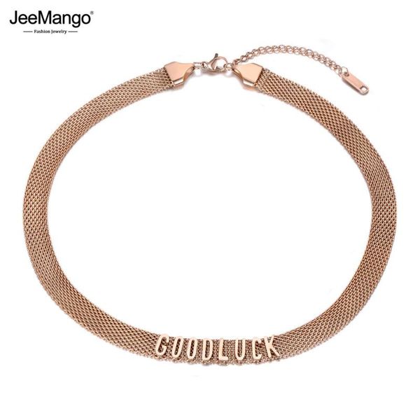 jeemango trendy titanium stainless steel good luck letter choker necklaces for women rose gold chain pendant necklace jn19187 chokers, Golden;silver
jeemango trendy titanium stainless steel good luck letter choker necklaces for women rose gold chain pendant necklace jn19187 chokers, Golden;silver