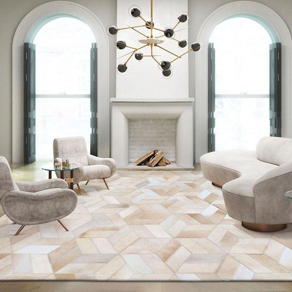 carpets nordic cowhide patchwork carpet modern simple geometry american luxury living room coffee table cushion bedroom floor mat
carpets nordic cowhide patchwork carpet modern simple geometry american luxury living room coffee table cushion bedroom floor mat