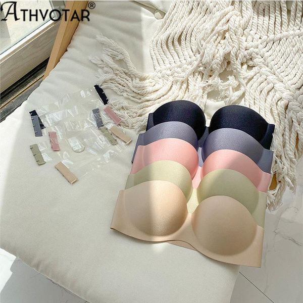 bras athvotar strapless back closure push up women bralette invisible brassiere solid tube lingerie, Red;black
bras athvotar strapless back closure push up women bralette invisible brassiere solid tube lingerie, Red;black