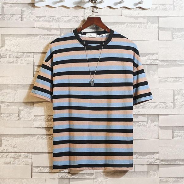 t-shirt summer trend quarter sleeve loose stripe college cotton the listing fashion movement breathable couples men's t-shirts, White;black
t-shirt summer trend quarter sleeve loose stripe college cotton the listing fashion movement breathable couples men's t-shirts, White;black
