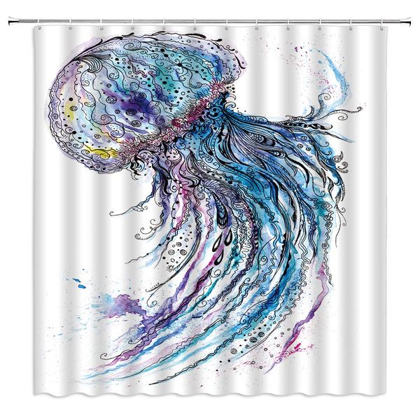 watercolor jellyfish shower curtain ocean art animal print sketch creative ocean theme decor,fabric bathroom set with hooks
watercolor jellyfish shower curtain ocean art animal print sketch creative ocean theme decor,fabric bathroom set with hooks