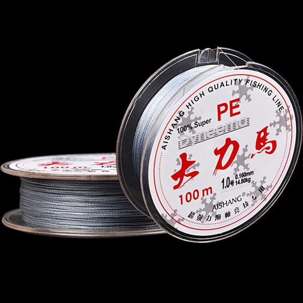 100m extreme strong 4 strands pe braided fishing line 8lb - 90lb grey multifilament for lure carp match sea braid
100m extreme strong 4 strands pe braided fishing line 8lb - 90lb grey multifilament for lure carp match sea braid