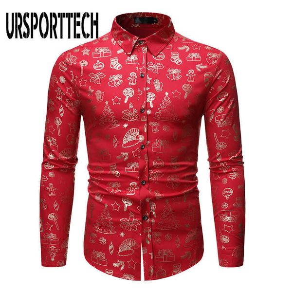 red christmas shirt men casual xmas gift printed mens long sleeve shirt button down dress shirts blouses chemise homme 210528, White;black
red christmas shirt men casual xmas gift printed mens long sleeve shirt button down dress shirts blouses chemise homme 210528, White;black