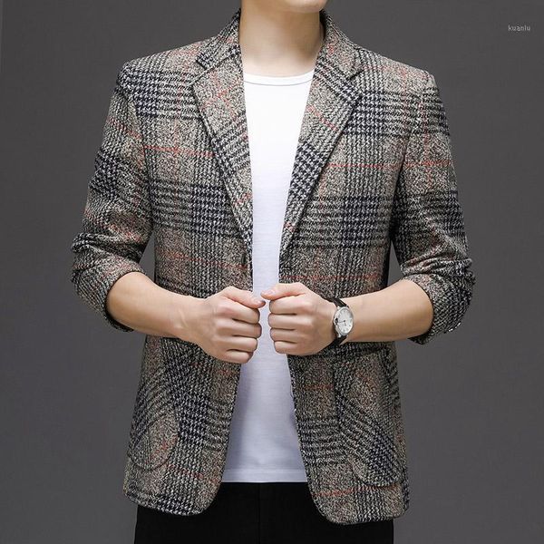 men's suits & blazers plaid suit jacket business leisure slim youth two buttons, White;black
men's suits & blazers plaid suit jacket business leisure slim youth two buttons, White;black