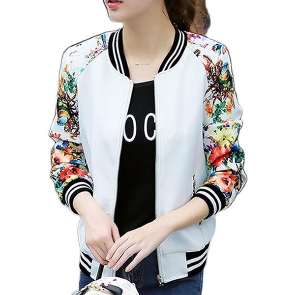 women's jackets women floral print jacket casual long sleeve zipper retro outwear autumn stand collar patchwork basic short baseball co, Black;brown 
women's jackets women floral print jacket casual long sleeve zipper retro outwear autumn stand collar patchwork basic short baseball co, Black;brown