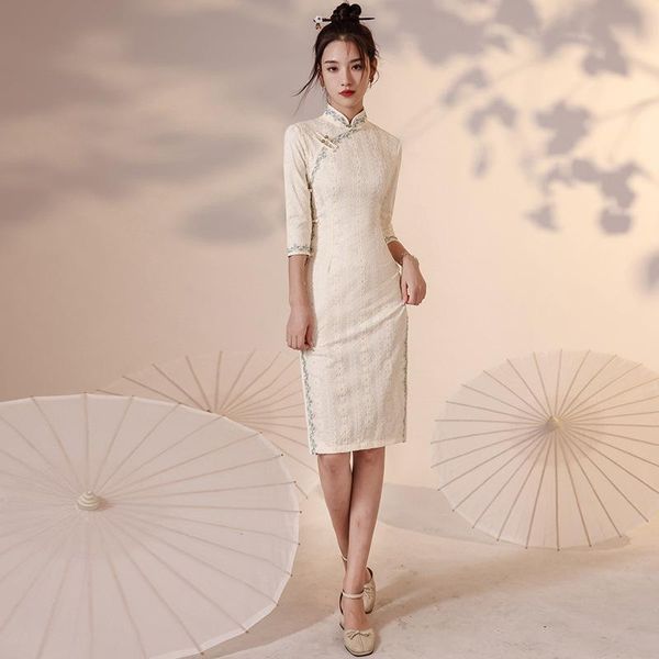 ethnic clothing tight women autumn qipao classic button lace cheongsam chinese style mandarin collar evening party dress gown vestidos, Red
ethnic clothing tight women autumn qipao classic button lace cheongsam chinese style mandarin collar evening party dress gown vestidos, Red