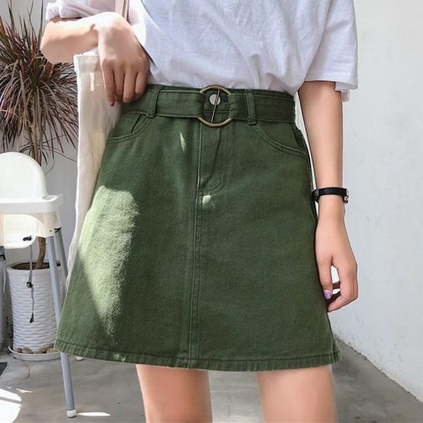 skirts 5 colors women's skirt summer high waist womens casual korean a-line mini harajuku minimalism denim with belt, Black
skirts 5 colors women's skirt summer high waist womens casual korean a-line mini harajuku minimalism denim with belt, Black