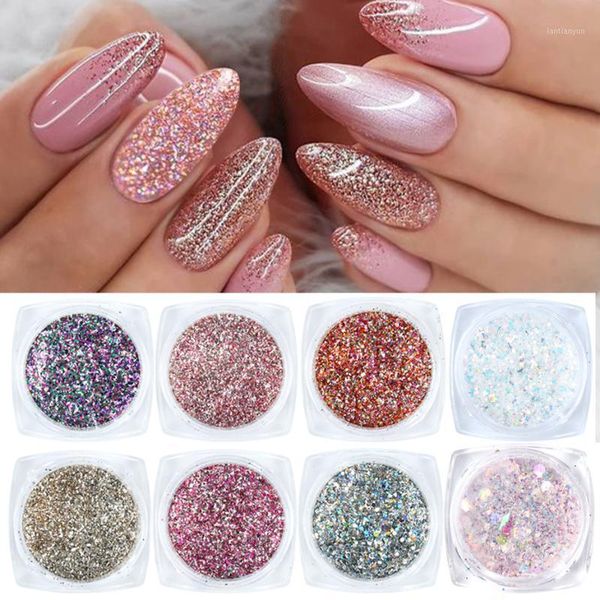 6pc platinum diamond nail art glitter set holographic chrome powder dip flake sparkling sequin for manicure decor la1539-171, Silver;gold
6pc platinum diamond nail art glitter set holographic chrome powder dip flake sparkling sequin for manicure decor la1539-171, Silver;gold