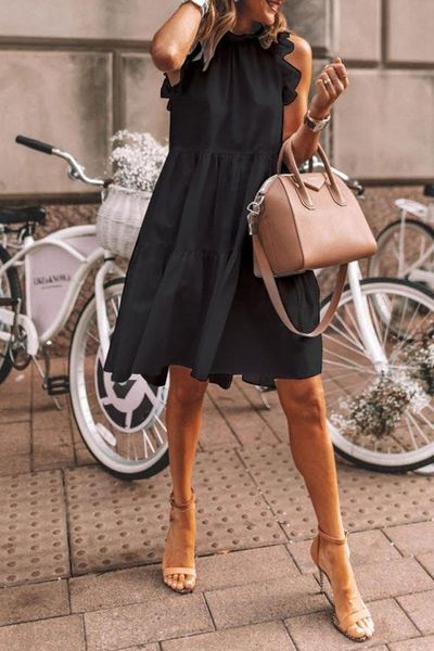 loose white plied at the height of sleeveless knee summer fashion 2021 fashionable female casual oversized dress ztn9, Black;gray
loose white plied at the height of sleeveless knee summer fashion 2021 fashionable female casual oversized dress ztn9, Black;gray