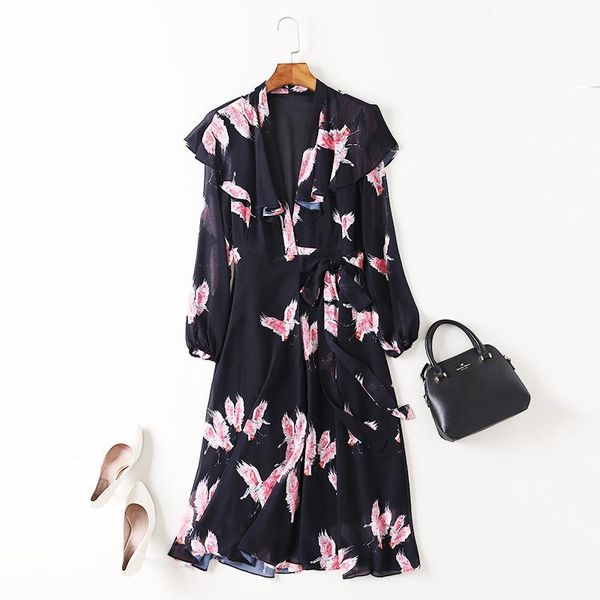 casual dresses spring/summer 2021 import printed georgette v-neck commute long sleeves tall waist thin dress, Black;gray
casual dresses spring/summer 2021 import printed georgette v-neck commute long sleeves tall waist thin dress, Black;gray