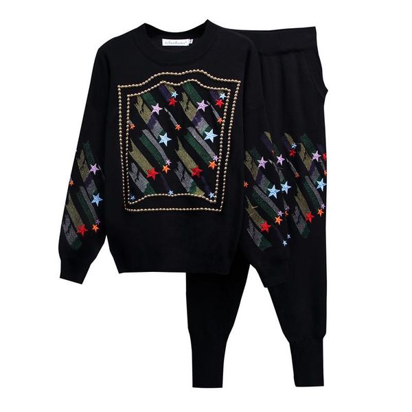 women's two piece pants knitted 2 set women outfits long sleeve +leg pant suits tracksuit knit casual female clothing embroidery full, White
women's two piece pants knitted 2 set women outfits long sleeve +leg pant suits tracksuit knit casual female clothing embroidery full, White