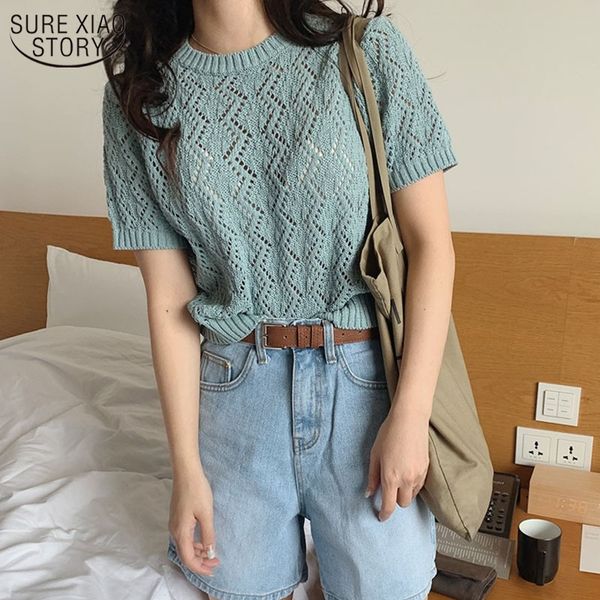 summer solid blouse women short sleeve hollow out knitted casual blouses ladies o neck thin loose female shirts 8788 210508, White
summer solid blouse women short sleeve hollow out knitted casual blouses ladies o neck thin loose female shirts 8788 210508, White