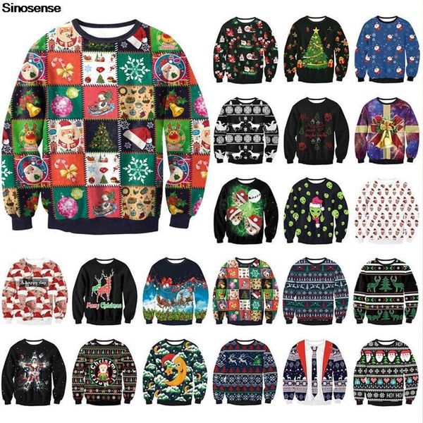 men's sweaters men women christmas sweater pullover autumn ugly jumpers 3d funny printed year eve holiday party xmas sweatshirt, White;black
men's sweaters men women christmas sweater pullover autumn ugly jumpers 3d funny printed year eve holiday party xmas sweatshirt, White;black
