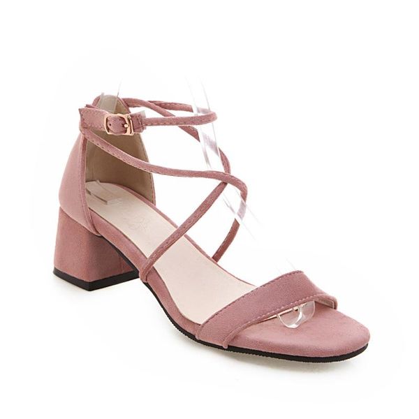 years summer small fresh thick with mid-heel buckle frosted open toe sandals 33-43, Black
years summer small fresh thick with mid-heel buckle frosted open toe sandals 33-43, Black