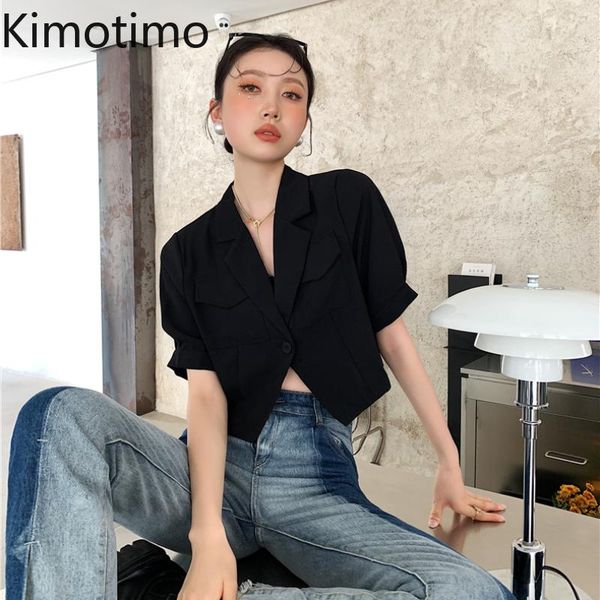kimotimo causal women cropped blazers korean single button loose short sleeve ladies jacket 2021 summer temperament suits femme women's, White;black
kimotimo causal women cropped blazers korean single button loose short sleeve ladies jacket 2021 summer temperament suits femme women's, White;black