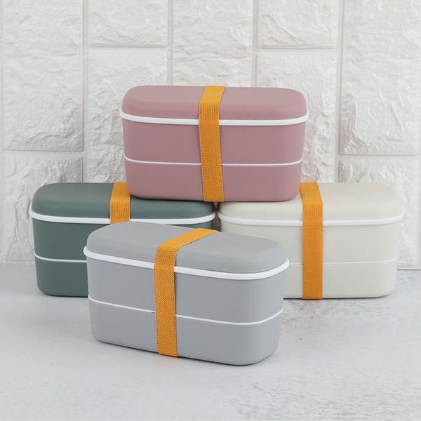 1pc bento box japanese style lunch containers with movable compartments and sealing strap utensil bpa dinnerware sets 
1pc bento box japanese style lunch containers with movable compartments and sealing strap utensil bpa dinnerware sets