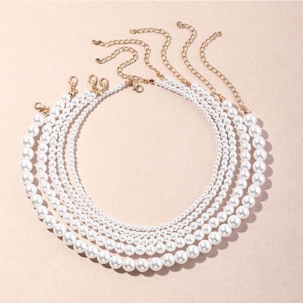pcs/set round beads pearl chain choker necklace for women charming handmade party jewelry gifts adjustable collar chokers, Golden;silver
pcs/set round beads pearl chain choker necklace for women charming handmade party jewelry gifts adjustable collar chokers, Golden;silver