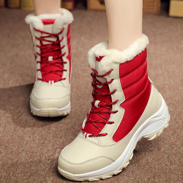 boots fashion women waterproof winter shoes snow keep warm mid-calf female plus size, Black
boots fashion women waterproof winter shoes snow keep warm mid-calf female plus size, Black