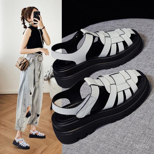 dress shoes women's summer baotou sandals woman 2021 style platform thick bottomed sports soft-soled roman sandalias mujer, Black
dress shoes women's summer baotou sandals woman 2021 style platform thick bottomed sports soft-soled roman sandalias mujer, Black