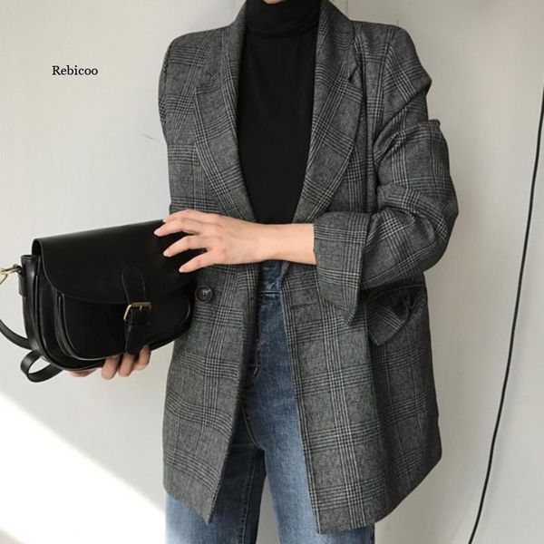 women's suits & blazers winter spring plaid double breasted pockets formal jackets checkered outerwear office lady jacket, White;black
women's suits & blazers winter spring plaid double breasted pockets formal jackets checkered outerwear office lady jacket, White;black