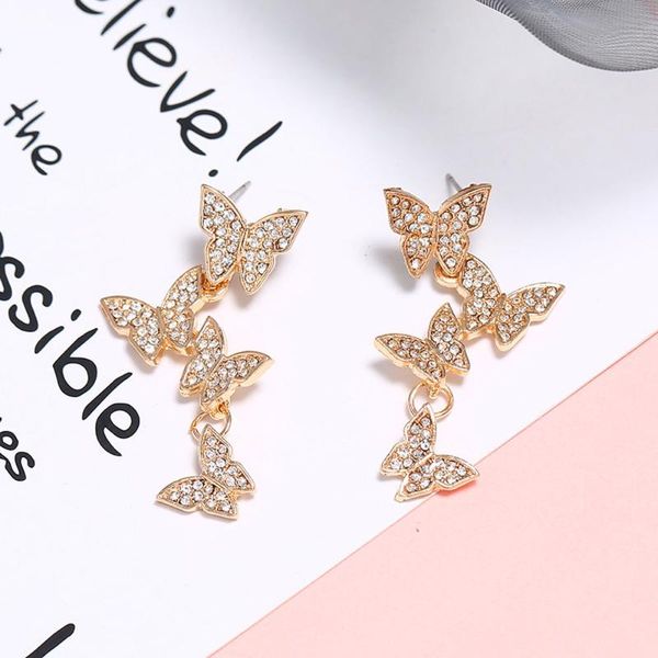 bling 4 butterfly stud earrings for women summer style charming korean eardrop quality, Golden;silver
bling 4 butterfly stud earrings for women summer style charming korean eardrop quality, Golden;silver