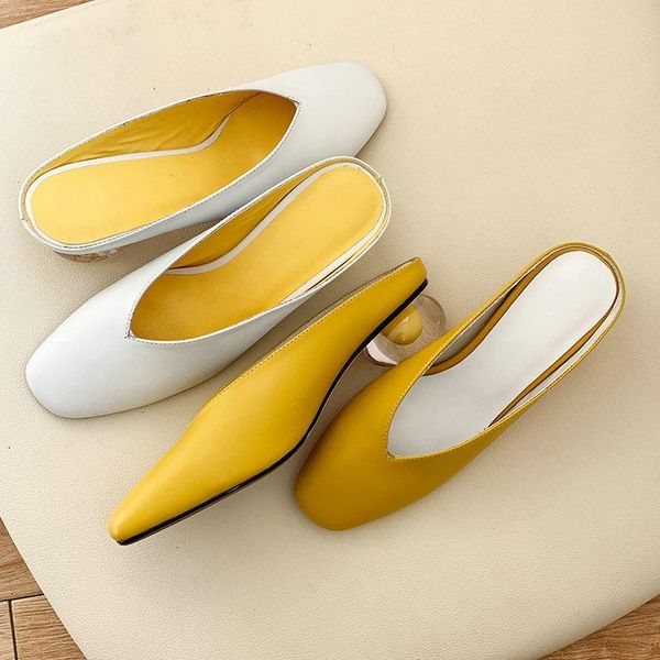 genuine leather flip flops yellow white sandals round toe strange style high heels summer beach slippers, Black
genuine leather flip flops yellow white sandals round toe strange style high heels summer beach slippers, Black