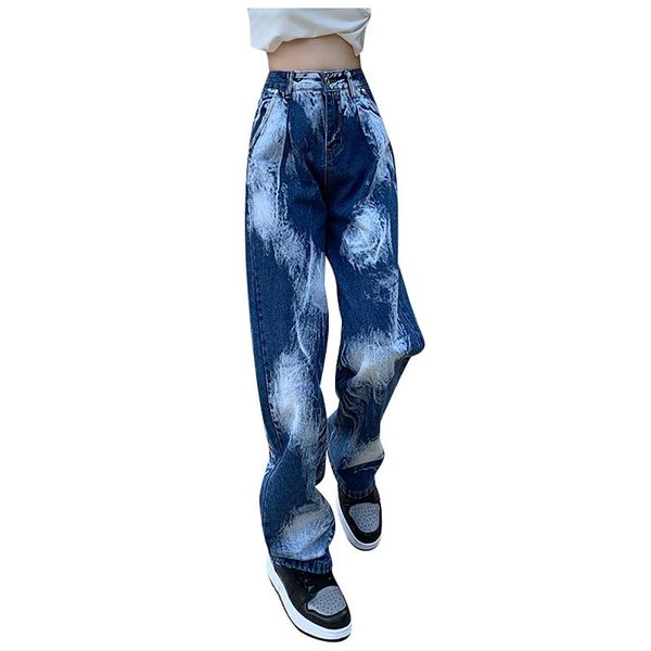 women's pants & capris women blue tie-dye street plus size jeans wide leg straight loose straight-leg style, Black;white
women's pants & capris women blue tie-dye street plus size jeans wide leg straight loose straight-leg style, Black;white
