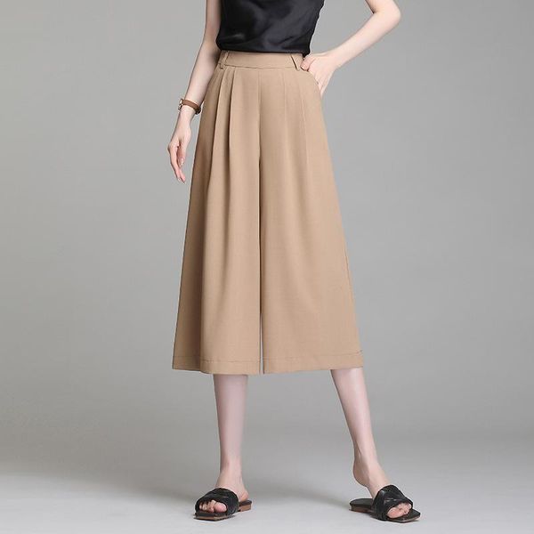 women's pants & capris khaki for women high waist plus size black wide leg skirts female elegant vintage loose casual summer m562, Black;white
women's pants & capris khaki for women high waist plus size black wide leg skirts female elegant vintage loose casual summer m562, Black;white