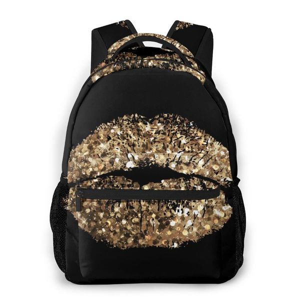backpack mountaineering gold shimmer kiss shoulder bags backpacks