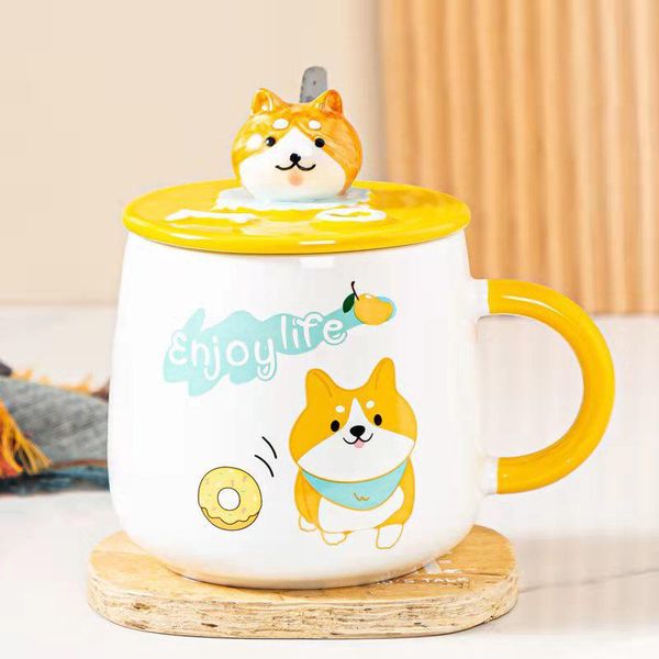 mugs shiba inu ceramic coffee mug creative 3d relief cartoon cat dog set with lid spoon 400ml office home drinkware juice tea cup
mugs shiba inu ceramic coffee mug creative 3d relief cartoon cat dog set with lid spoon 400ml office home drinkware juice tea cup
