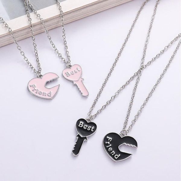 pendant necklaces exquisite fashion girlfriend simple necklace good friend lock key love creative stitching couple, Silver
pendant necklaces exquisite fashion girlfriend simple necklace good friend lock key love creative stitching couple, Silver
