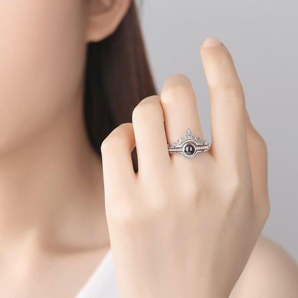 cluster rings 100 languages i love you ring band romantic memory wedding loves crown, Golden;silver
cluster rings 100 languages i love you ring band romantic memory wedding loves crown, Golden;silver