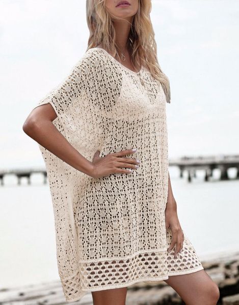 female beachwear, solid color o-neck batwing sleeve see-through blouse bikini cover ups for summer, black/white/apricot women's swimwea, White;black
female beachwear, solid color o-neck batwing sleeve see-through blouse bikini cover ups for summer, black/white/apricot women's swimwea, White;black