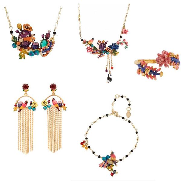 earrings & necklace desert dusk series enamel glazed bird snake squirrel cactus tassel earring ring bracelet wholesale, Silver
earrings & necklace desert dusk series enamel glazed bird snake squirrel cactus tassel earring ring bracelet wholesale, Silver