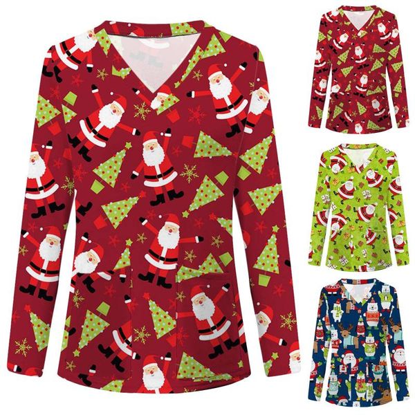 women's blouses & shirts fashion christmas cartoon tree print female blouse women long sleeve v-neck working uniform comfortable blusa, White
women's blouses & shirts fashion christmas cartoon tree print female blouse women long sleeve v-neck working uniform comfortable blusa, White