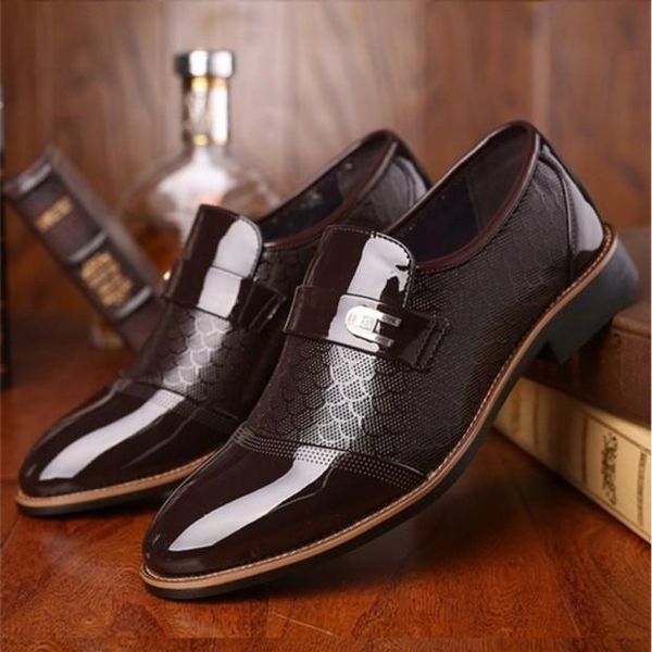 dress shoes italian formal men wedding loafers patent leather fashion embossing luxurious classic wear-resistant anti-slip, Black
dress shoes italian formal men wedding loafers patent leather fashion embossing luxurious classic wear-resistant anti-slip, Black