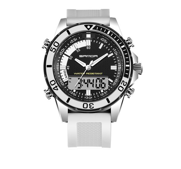 sanda 003 pu resin outstanding man multi-function dual time watch satch alarm clock week and calendar 3atm 304 stainless steel buckle japan, Slivery;brown
sanda 003 pu resin outstanding man multi-function dual time watch satch alarm clock week and calendar 3atm 304 stainless steel buckle japan, Slivery;brown