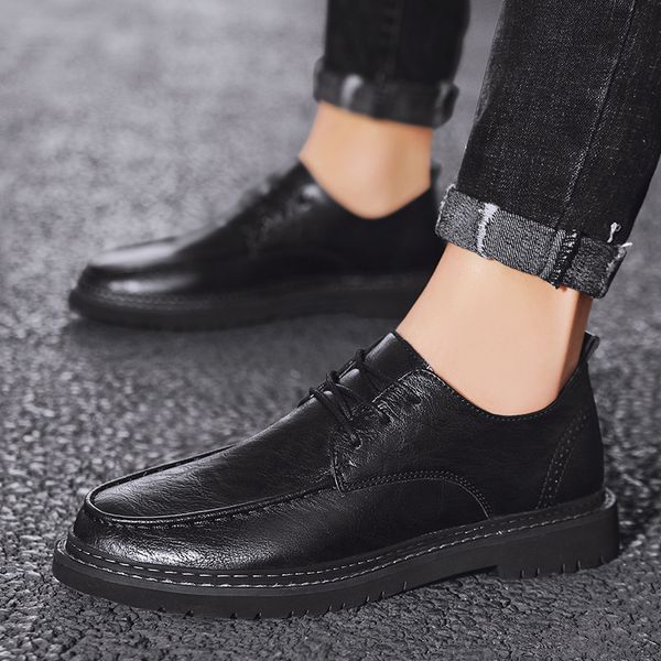 men's sho soft sole 2021 spring busins drs leather youth work round head chef men's casual, Black
men's sho soft sole 2021 spring busins drs leather youth work round head chef men's casual, Black
