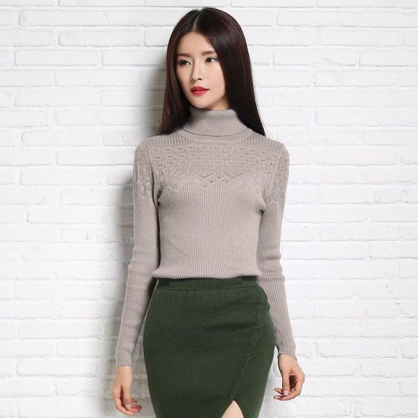 women's sweaters women knitted sweater hollow out long sleeve jacquard fashion slim solid turtleneck pullover jumpers, White;black
women's sweaters women knitted sweater hollow out long sleeve jacquard fashion slim solid turtleneck pullover jumpers, White;black