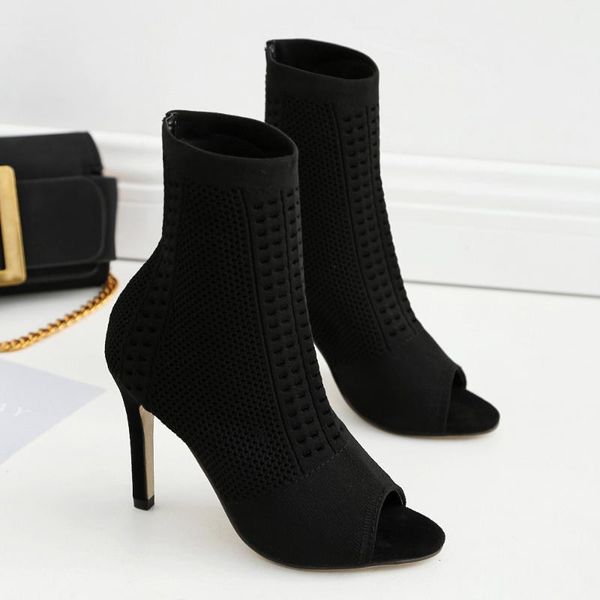 boots ankle for women knitting peep toe high heels female shoes woman breathable short boot casual ladies footwear sock, Black
boots ankle for women knitting peep toe high heels female shoes woman breathable short boot casual ladies footwear sock, Black